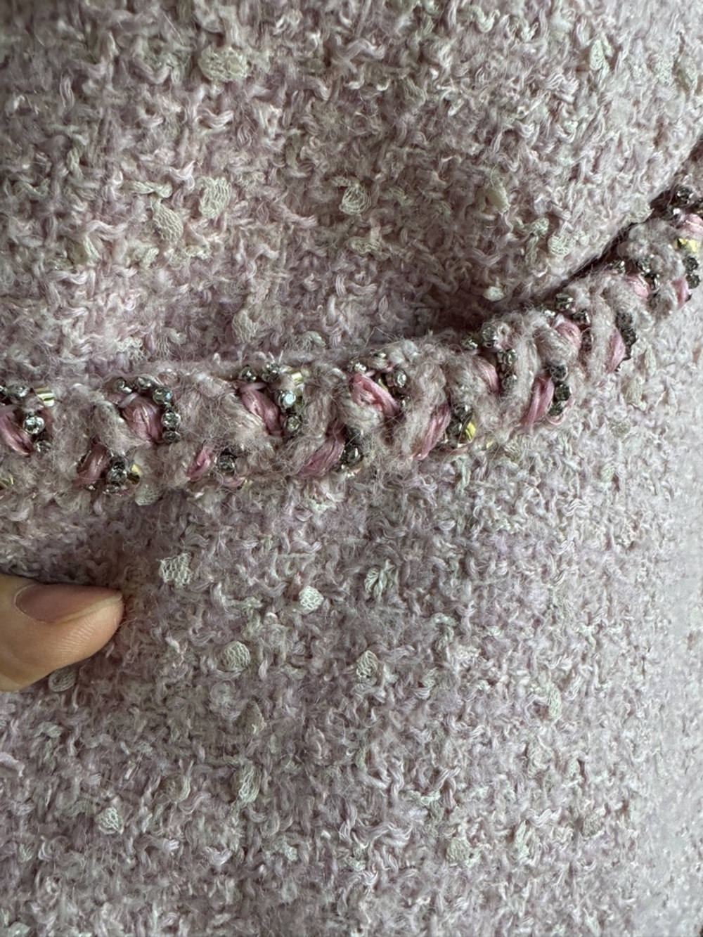 Designer-Style Pink Tweed Bouclé Jacket - Picture 10 of 10